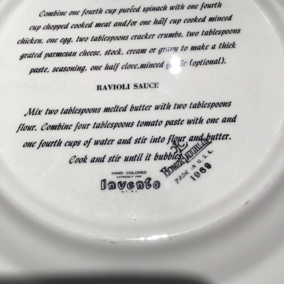 Homer Laughlin for invento NY 1969 recipe vintage dinner plates lot of four - Picture 11 of 13
